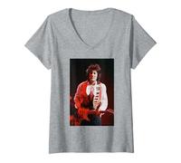 Femme Ronnie Wood célèbre Les Rolling Stones du Blues T-Shirt avec Col en V