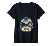 Femme Roost Watch Calm Abri Carnet Jardin T-Shirt avec Col en V