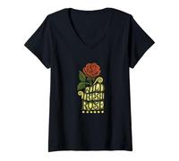 Femme Rose Irlandaise Sauvage Irlande Roses Art T-Shirt avec Col en V