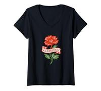 Femme Rose Irlandaise Sauvage Irlande Roses Art T-Shirt avec Col en V