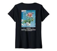 Femme Rotten Queen of The Flowers - Sad Aesthetic Edgy Streetwear T-Shirt avec Col en V