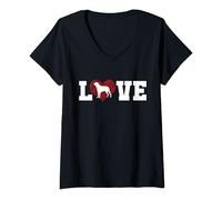 Femme Rottweiler cadeau de parent amoureux de chien T-Shirt avec Col en V