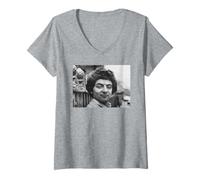 Femme Rowan Atkinson Mr Bean Blackadder Acteur à Londres 1980 T-Shirt avec Col en V