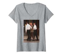Femme Rowan Atkinson Mr Bean Filming Arrestated 1996 T-Shirt avec Col en V