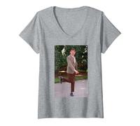Femme Rowan Atkinson Mr Bean The Ultimate Disaster Photo du Film T-Shirt avec Col en V