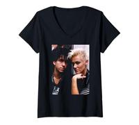 Femme Roxette It Must Have Been Love Suédois Pop Duo 1990 T-Shirt avec Col en V