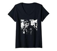 Femme Roy Orbison Photo en noir et blanc par Everard Smith T-Shirt avec Col en V