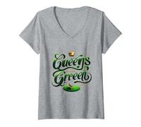 Femme Royal Golf Spirit - Queens of The Green T-Shirt avec Col en V