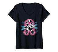 Femme Ruban de sensibilisation aux maladies visuelles rares « It's not a trip HPPD » T-Shirt avec Col en V