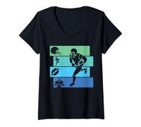 Femme Rugby Joueurs de Rugby Amateur Enfant garçon ritro T-Shirt avec Col en V