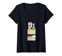 Femme Rugrats Reptar And 91 With Tommy And Chuckie T-Shirt avec Col en V