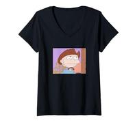 Femme Rugrats Tommy Cowboy Close Up Retro Western Vibe T-Shirt avec Col en V