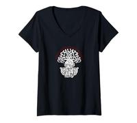 Femme Runes Love Couple Shirt pour Vikings T-Shirt avec Col en V