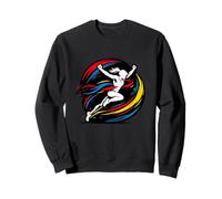 Femme Runner Crossing Finish Line Abstrait Victory Sweatshirt