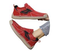Femme Running Baskets Respirant Décontractées En Cuir Pour Femmes Avec Bride À Crochet Réglable Semelle Rembourrée Décorative Sur Le Côté Disponibles Plusieurs Couleurs Un Usage Quotidien Rouge 43