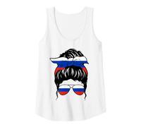 Femme Russian Girl Russia Russian Flag Fière Russe Femme Russe Débardeur