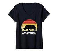Femme Sabi Sand Reserve, Afrique du Sud Safari National Park Game T-Shirt avec Col en V