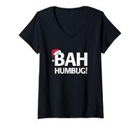 Femme Sac Humbug Scrooge & Grouche T-Shirt avec Col en V