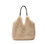 Femme Sacs Large Plush Tote Bag Soft Fluffy Shoulder Handbag Fall Winter | Large Plush Shoulder Handbag For Women Soft Tactile Comfort And Spacious Storage In Cold Weather