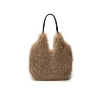 Femme Sacs Large Plush Tote Bag Soft Fluffy Shoulder Handbag Fall Winter | Large Plush Shoulder Handbag For Women Soft Tactile Comfort And Spacious Storage In Cold Weather