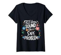 Femme Sade Personalized Cute Girls Sade Name T-Shirt avec Col en V