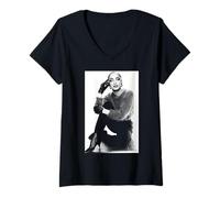 Femme Sade Singer Smooth Operator Diamond Life T-Shirt avec Col en V