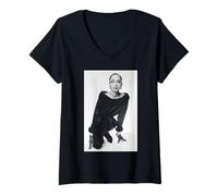 Femme Sade Your Love is King, chanteuse Pop Diamond Life 1984 T-Shirt avec Col en V