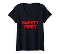 Femme Safety First T-Shirt avec Col en V
