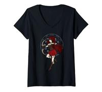 Femme Sagittaire Horoscope - Novembre Décembre Anime Anniversaire T-Shirt avec Col en V