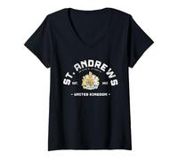 Femme Saint Andrews Royaume-Uni Écosse St Andrews Écosse T-Shirt avec Col en V