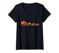 Femme Saint Augustine Florida Lifestyle - Saint Augustine T-Shirt avec Col en V