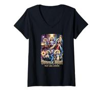 Femme Saint catholique Prie comme Une Femme Religieuse Mystique T-Shirt avec Col en V