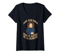 Femme Saint Jean Bosco, père et maître de la Jeunesse T-Shirt avec Col en V