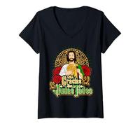 Femme Saint Jude Thaddeus Apostol De Nuestro Señor Jesucristo T-Shirt avec Col en V