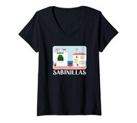 Femme Saint Louis de Sabinillas T-Shirt avec Col en V