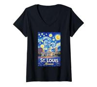Femme Saint-Louis, Missouri T-Shirt avec Col en V
