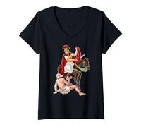 Femme Saint Martin De Tours T-Shirt avec Col en V