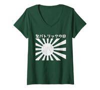 Femme Saint Patrick's Day Japanese Aesthetic Man Woman St Patrick T-Shirt avec Col en V