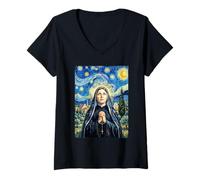Femme Sainte Gemma Galgani T-Shirt avec Col en V