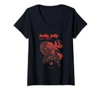 Femme Saison de Tennis Holly Jolly T-Shirt avec Col en V
