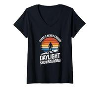Femme Saison du snowboard : il n'y a jamais assez de lumière du jour T-Shirt avec Col en V