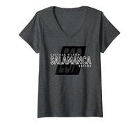Femme Salamanque Espagne Salamanque Castilla y León España Performance T-Shirt avec Col en V