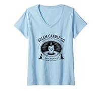 Femme Salem Candle Co Malédictions Authentiques Hocus Pocus T-Shirt avec Col en V