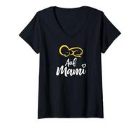 Femme Salle à déchets, pour Nouveau-né, pour Dormir sur Maman T-Shirt avec Col en V
