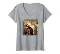 Femme Salma Hayek Desperado Frida Kahlo Acteur par Michael Grecco T-Shirt avec Col en V
