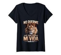Femme Salmos 12:14 - Que Dieu me prenne Soin de Christian Lion T-Shirt avec Col en V