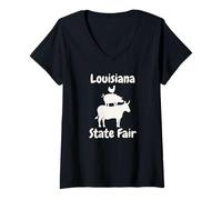 Femme Salon du bétail de la Louisiana State Fair T-Shirt avec Col en V