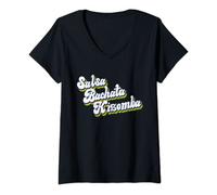 Femme Salsa Bachata Kizomba SBK DJ danse cadeau danseuse danseur T-Shirt avec Col en V