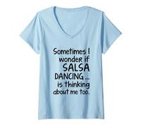 Femme Salsa Dancing For Latin Dancers Funny Dance Matching Gear T-Shirt avec Col en V