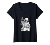 Femme Salut royal - Mèmes du roi Baudouin IV - Jérusalem T-Shirt avec Col en V